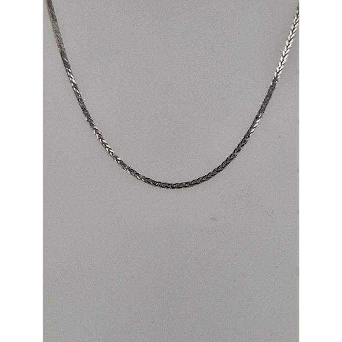 Bramwells 18CT White Gold Spiga Chain 18inches