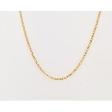 18ct yellow gold curb chain