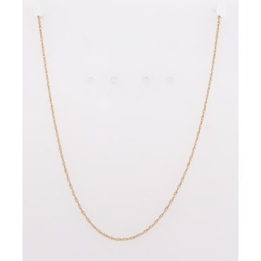 9ct Yellow Gold 18" Rope Chain