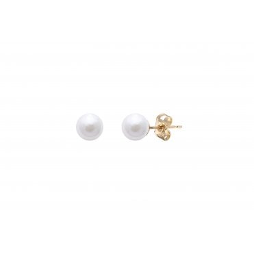 Akoya Cultured Pearl Earrings 9ct Gold