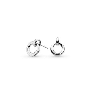 Bevel Cirque Link Stud Earrings