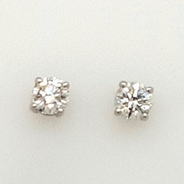 Classic Diamond Stud Earrings 18ct White gold 0.80cts