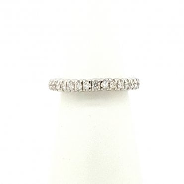 Diamond set Full Eternity expandable Ring in 18ct White Gold