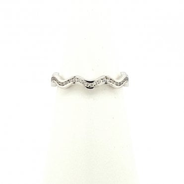 Diamond set Full Eternity Ring 18ct White Gold 0.36cts