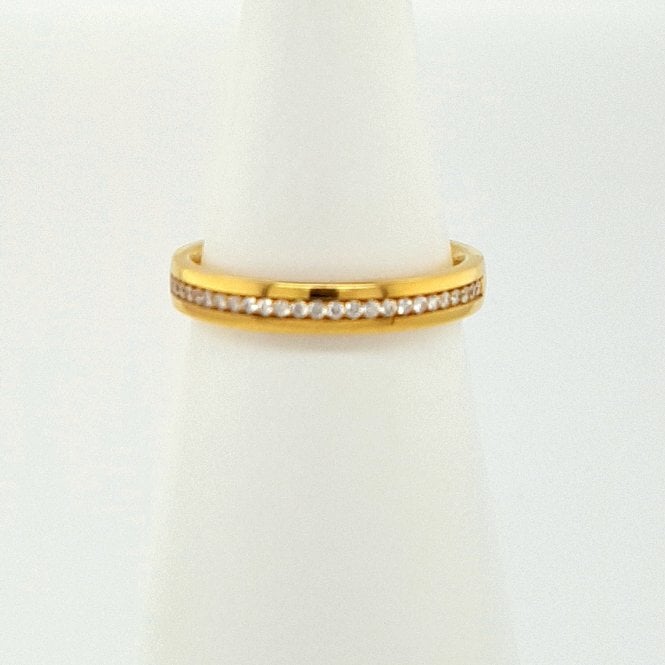Bramwells Diamond set wedding Ring 18ct yellow Gold 0.12cts