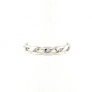 Diamond set wedding ring