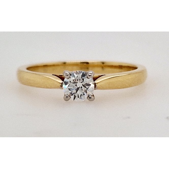 Bramwells Diamond solitaire ring 0.33cts 18ct gold