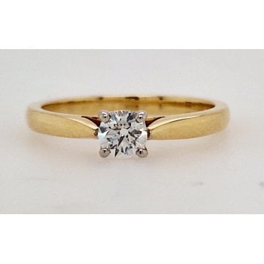 Diamond solitaire ring 0.33cts 18ct gold