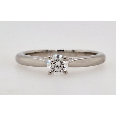 Diamond Solitaire Ring 0.33cts Platinum