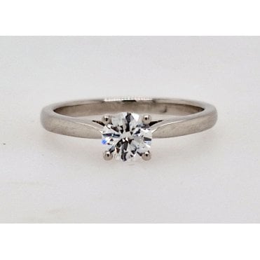 Diamond Solitaire Ring 0.50cts Platinum