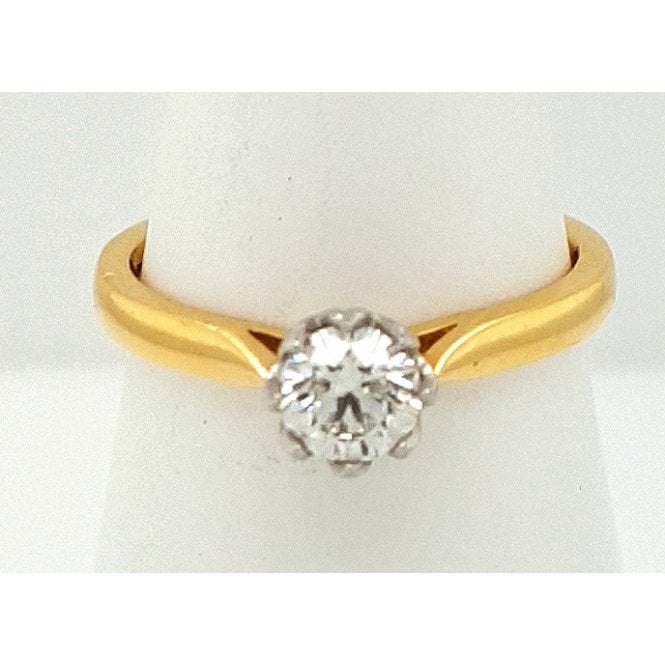 Bramwells Diamond Solitaire Ring in 18ct Yellow Gold