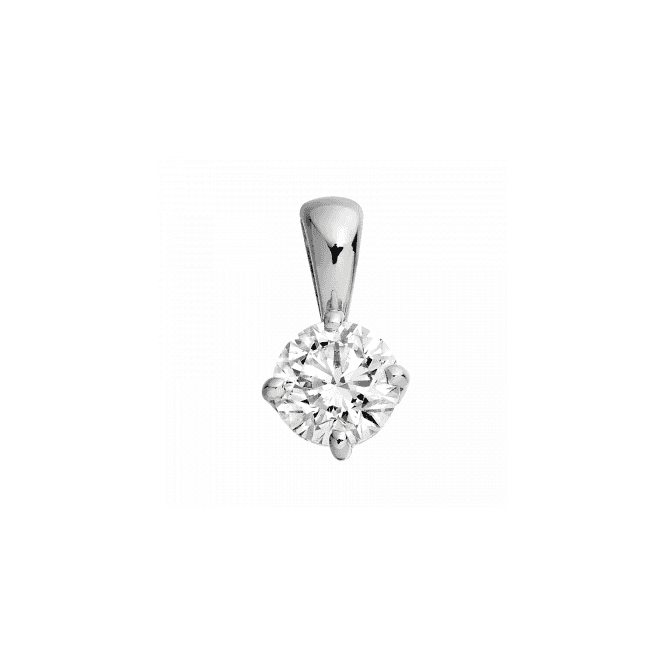 Bramwells Diamond Soltaire Pendant Platinum 0.40cts