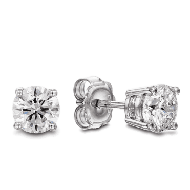 Diamond stud earrings in 18ct White Gold 0.40cts