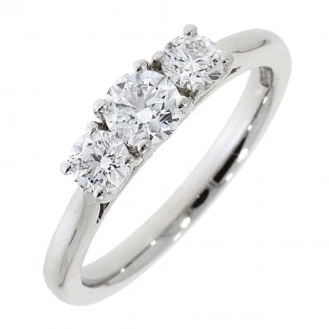 Diamond Trilogy Ring 0.77cts in Platinum