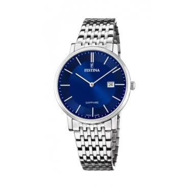 F20018/2 Festina Gents steel bracelet watch with blue dial