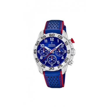 F20458/2 FESTINA JUNIOR COLLECTION WATCH BLUE LEATHER STRAP