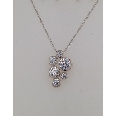Fei Liu Bubble Pendant in Silver CZ