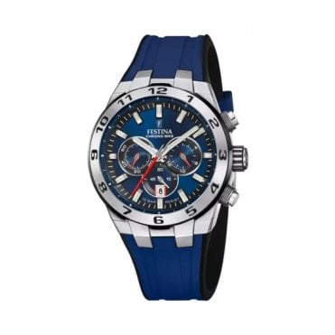 Festina Chrono Bike Gents Chronograph watch Blue rubber F20671/1