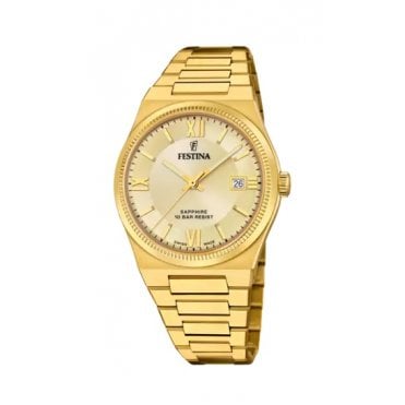 Festina Gents watch with gold plated steel F20038/2