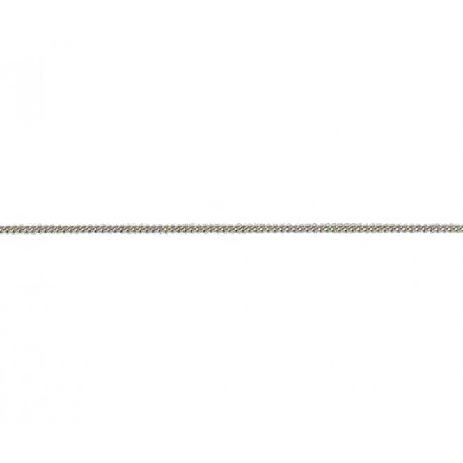 Bramwells Fine Filed Curb chain in 18ct White Gold adjustable 16 or 18