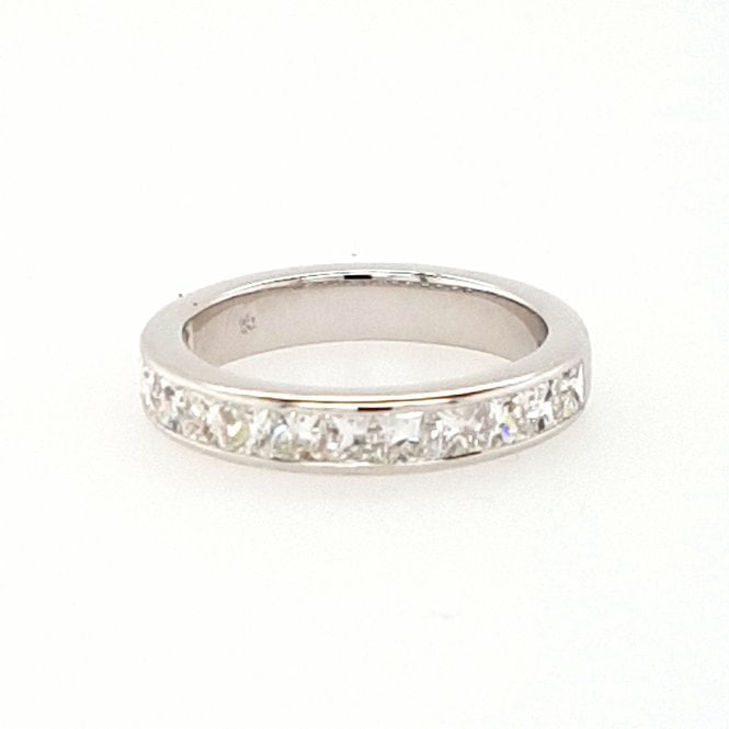 Bramwells French Cut Diamond Half Eternity ring 1.22cts Platinum
