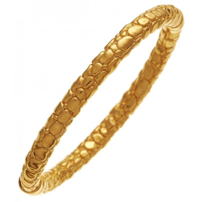Giovanni Raspini Crocodile Bangle Gold Plated on Silver 10672