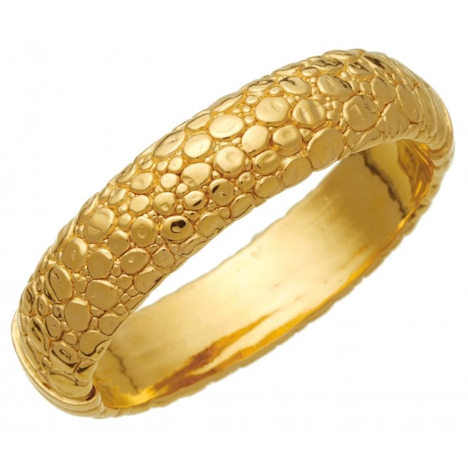 Giovanni Raspini Crocodile Bangle Gold Plated on Silver 10802