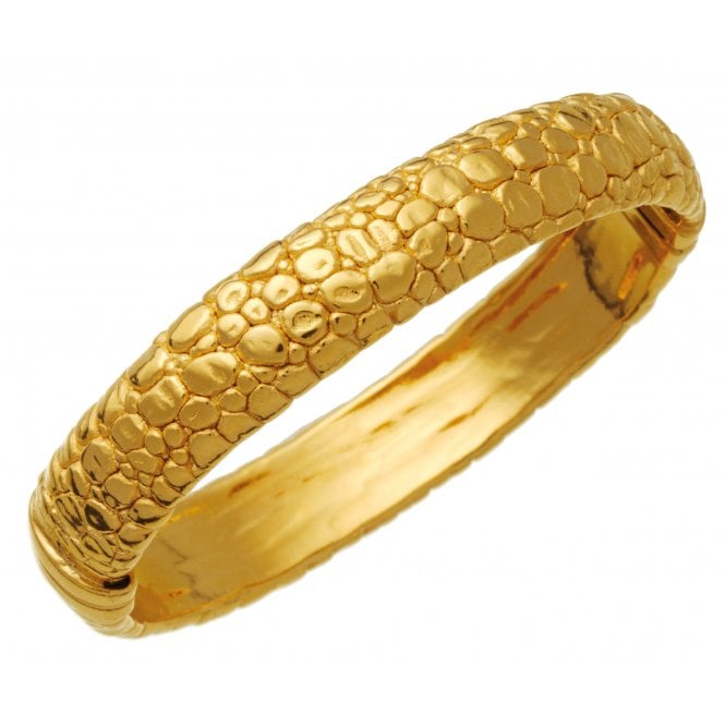 Giovanni Raspini Crocodile Bangle Gold Plated on Silver 10803