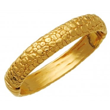 Giovanni Raspini Crocodile Bangle Gold Plated on Silver 10803