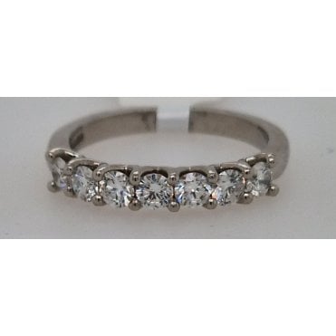 Laboratory Grown Diamond Half Eternity Ring Platinum