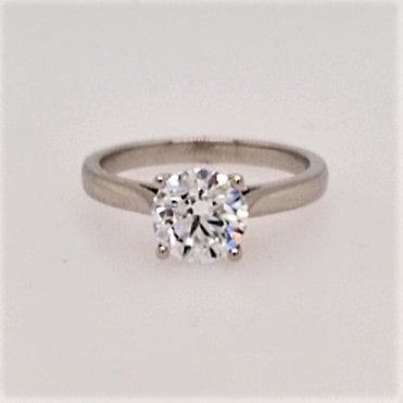 Laboratory Grown Diamond Solitaire Ring 1.51cts Platinum