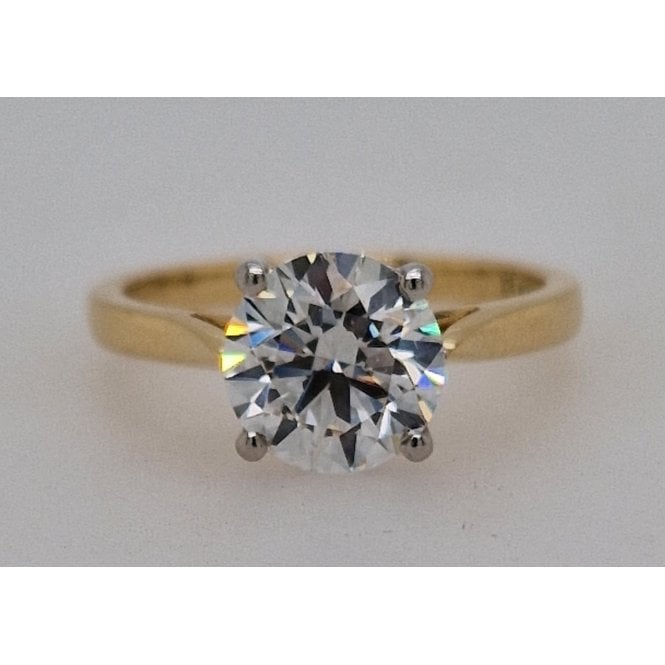 Bramwells Laboratory Grown Diamond Solitaire Ring 2.01cts 18ct YG / Plat