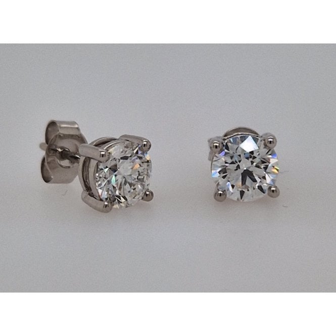 Bramwells Laboratory Grown Diamond Stud Earrings 2.00cts 18ct White Gold