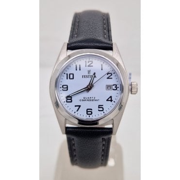 Lds Festina watch on leather strap