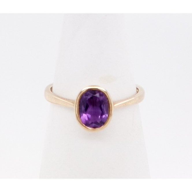 Oval Amethyst 9ct Gold Ring