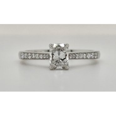 Phoenix Cut Diamond Solitaire Ring in Platinum 0.73cts