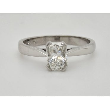 Phoenix Cut Diamond Solitaire Ring in Platinum 0.89cts