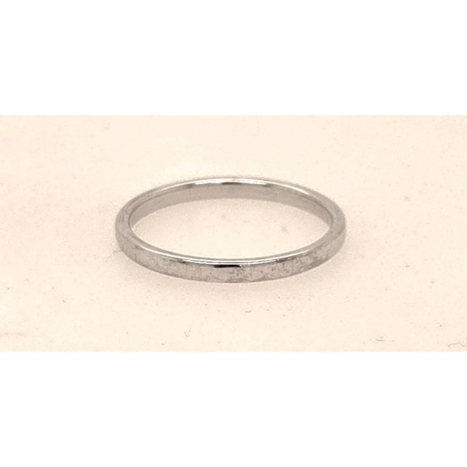 Pre-owned 2mm band in 18ct white gold