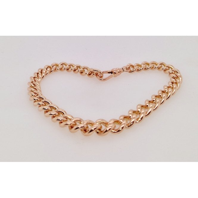 Bramwells Pre-Owned Pre-owned 9ct Rose Gold Graduated Albert Bracelet 24.3g