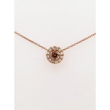 Pre-owned Chocolate diamond cluster pendant by Le Vian