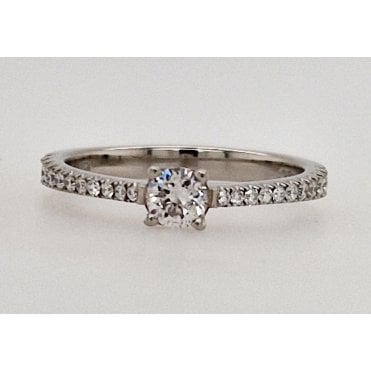 Pre-owned Diamond Ring Platinum 0.40cts
