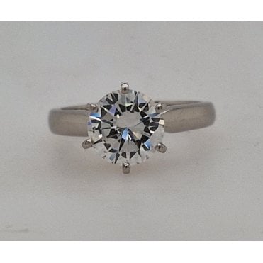 Pre-Owned Diamond Solitaire Ring Platinum 2.02cts