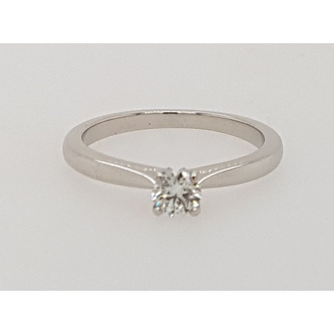 Pre-owned Hearts of Fire Diamond solitaire ring Platinum 0.25ct