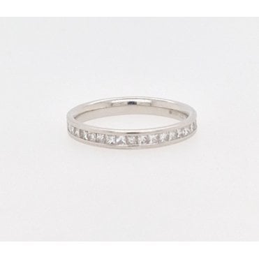 Pre-Owned Platinum and Princess Cut Diamond ring 0.50cts