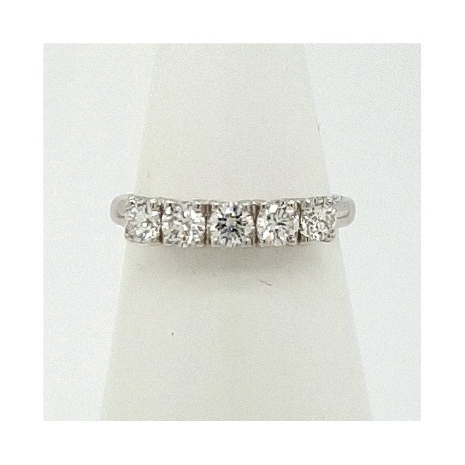 Bramwells Round Brilliant Cut Diamond Half Eternity ring 0.85cts in Plat