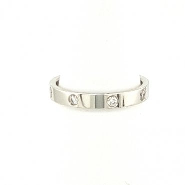 Round Brilliant Cut Diamond set Ring 0.30cts Platinum