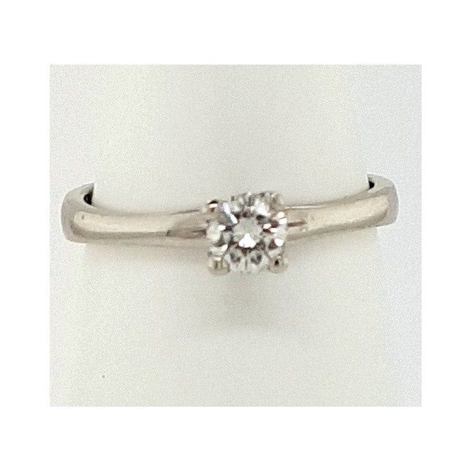 Round Brilliant Cut Diamond Solitaire Ring 0.30cts set in Plati