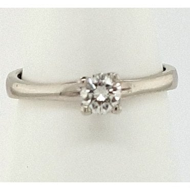 Round Brilliant Cut Diamond Solitaire Ring 0.30cts set in Plati