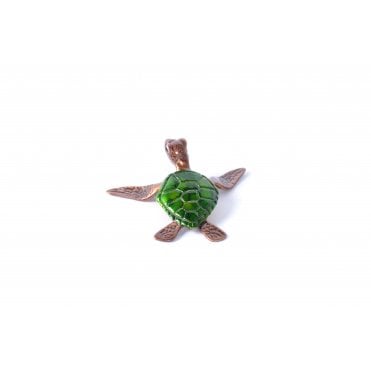 Slow Poke Green Bronze Turtle by Chris Barela BT21G