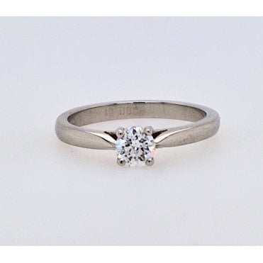 Solitaire Diamond Ring 0.40cts Platinum
